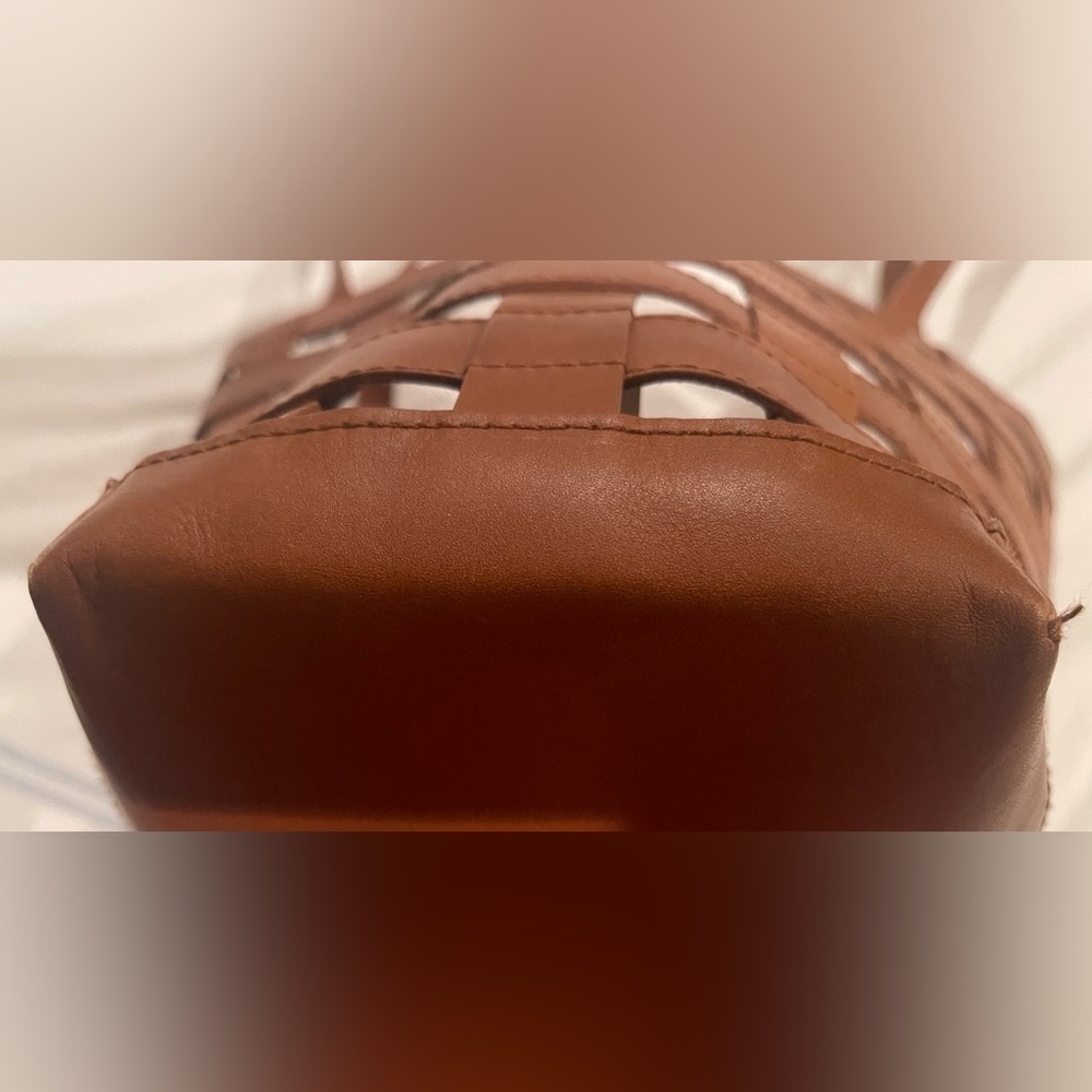 Madewell Brown Basketweave Leather Tote Bag - Picture 11 of 11